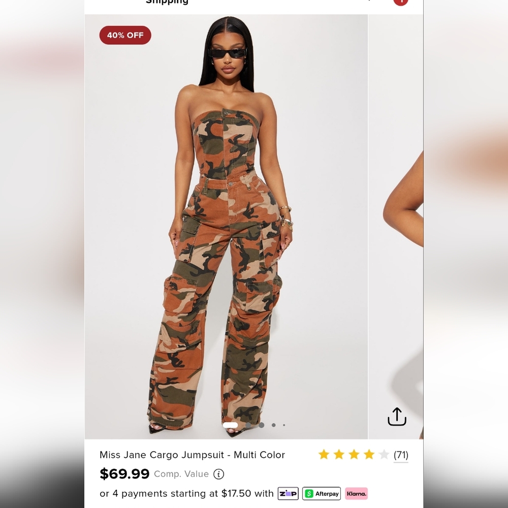 Camouflage Cargo Jumpsuit